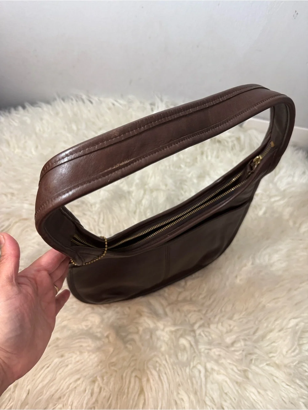 Coach Ergo 9033 Brown Leather Hobo Shoulder Bag